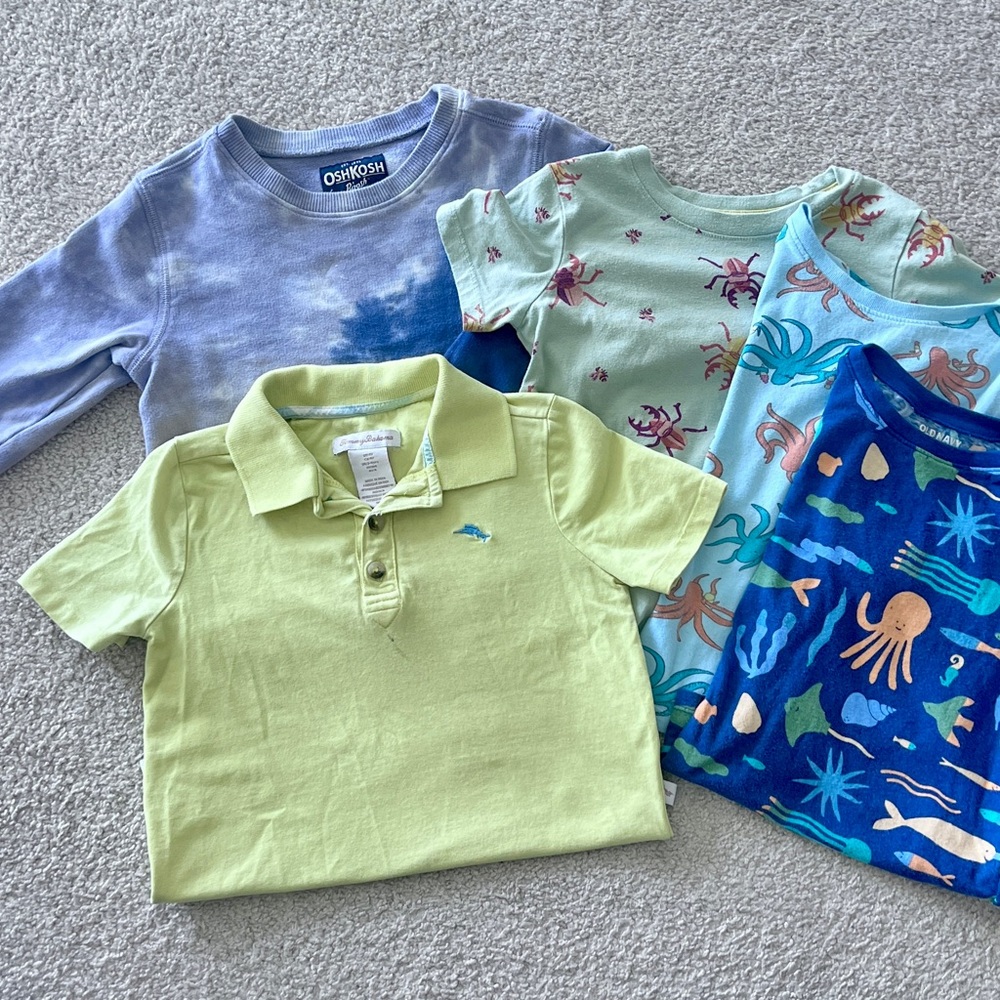 4t/5t boys shirts, mixed brands